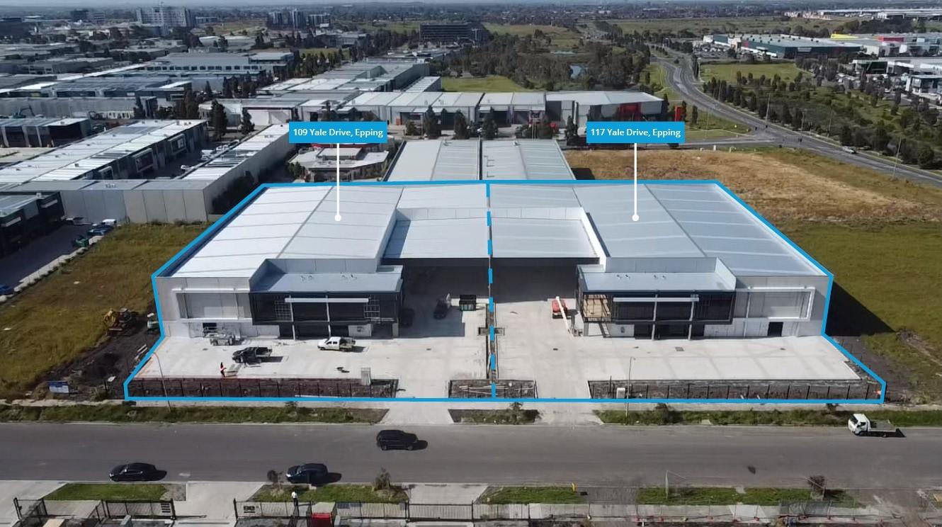 Side-by-side industrial warehouses leased to Commonwealth Government