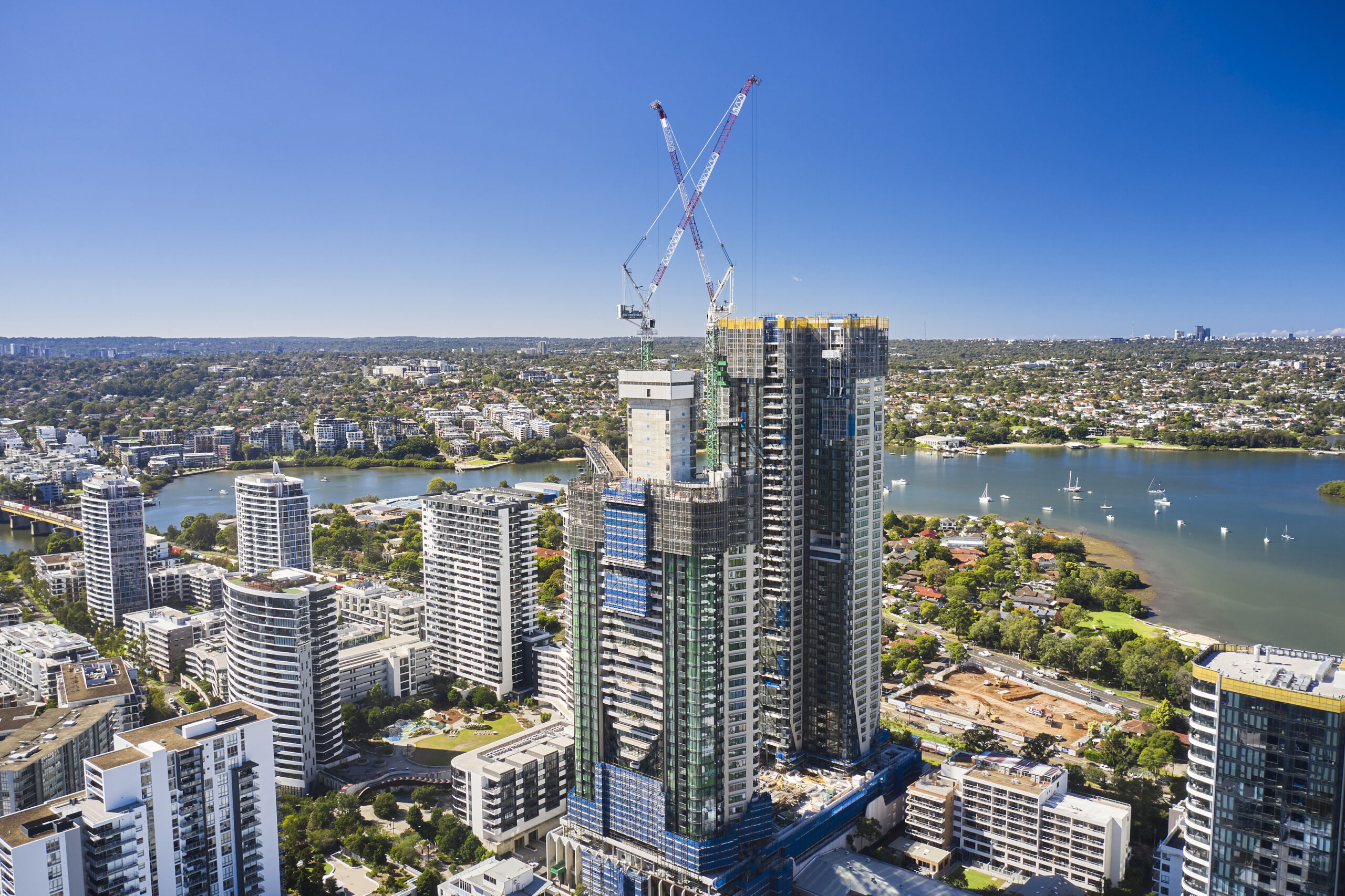 A new peak at Rhodes Central as Billbergia tops out 48-level tower