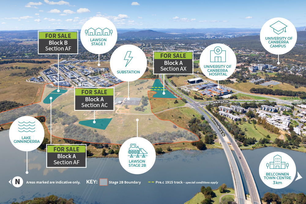 Development opportunities in the growing ACT suburb of Lawson set to be auctioned