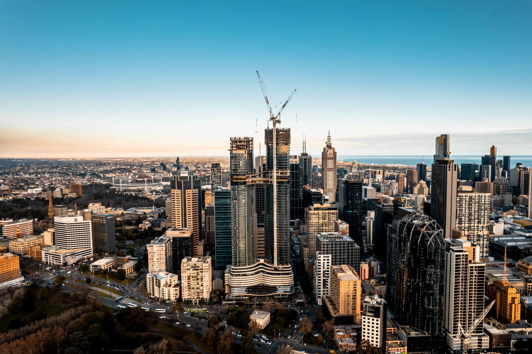 Multiplex Tops Out Iconic Sapphire by the Gardens tower in Melbourne